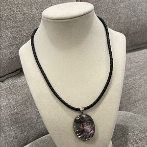 Black and Silver Pendant Necklace